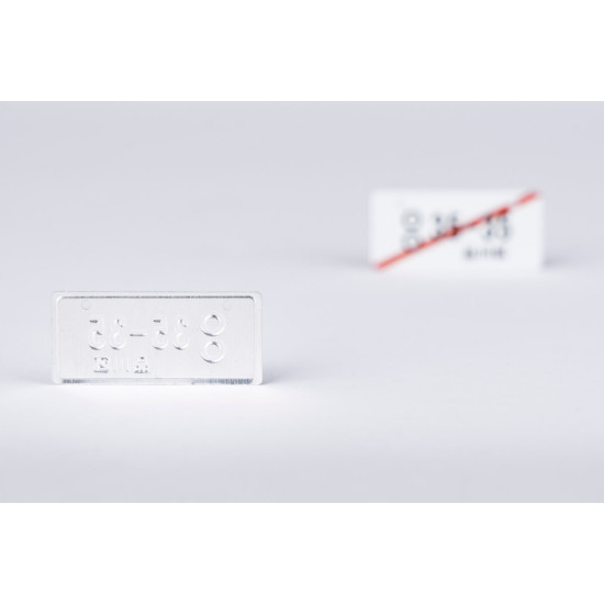 JP License Plate Embossed Type Three