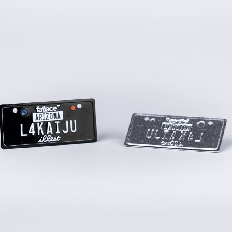 USA License Plate Embossed Type One