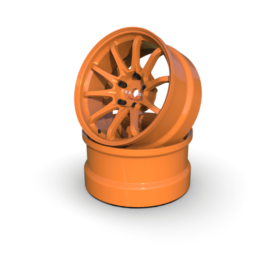 Atro Works Wheels 6mm Orange (2pcs)