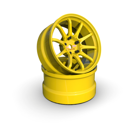 Atro Works Wheels 6mm Yellow (2pcs)