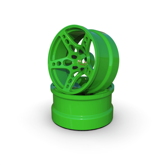 Arlos Competition HGK Wheels 6mm Green (2pcs)