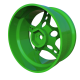 Arlos Competition HGK Wheels 6mm Green (2pcs)