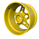 Arlos Competition HGK Wheels 6mm Yellow (2pcs)