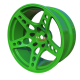 Arlos Competition HGK Wheels 8mm Green (2pcs)