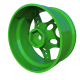 Arlos Competition HGK Wheels 8mm Green (2pcs)