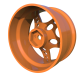 Arlos Competition HGK Wheels 8mm Orange (2pcs)