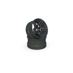 R-Fighter Wheels Offset 6mm Gunmetal (2pcs)