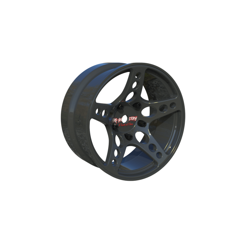 R-Fighter Rims Gunmetal Offset 6mm (2pcs)