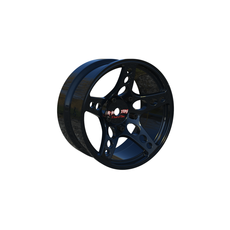 R-Fighter Rims Black  Offset 6mm (2pcs)