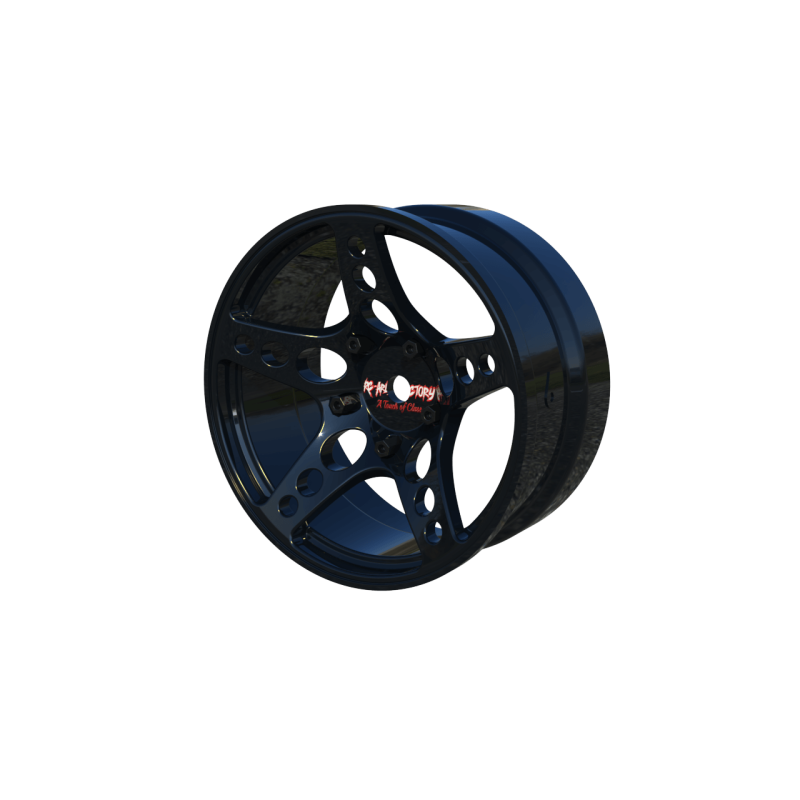 R-Fighter Rims Black  Offset 6mm (2pcs)