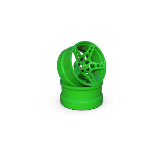 R-Fighter Wheels Offset 6mm Green (2pcs)