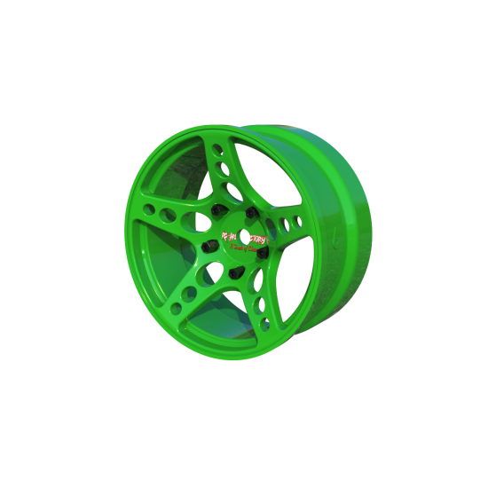 R-Fighter Wheels Offset 6mm Green (2pcs)