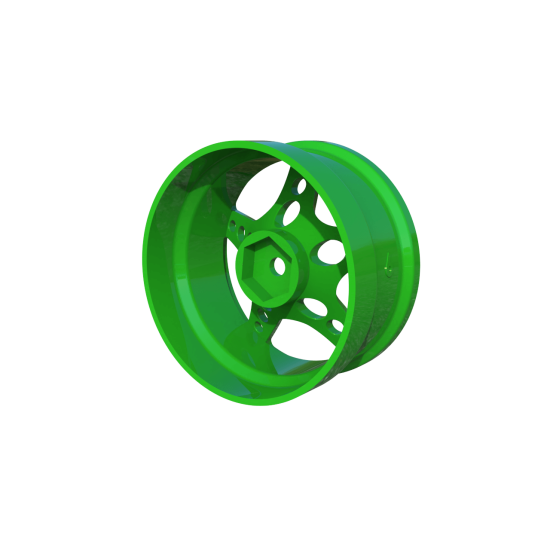 R-Fighter Wheels Offset 6mm Green (2pcs)