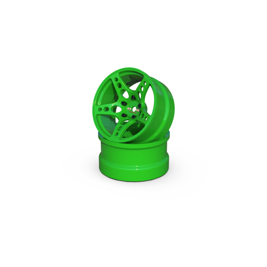 R-Fighter Wheels Offset 8mm Green (2pcs)