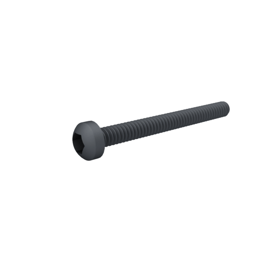 Iron Hex Pan Head Screw 1.6*16mm Black