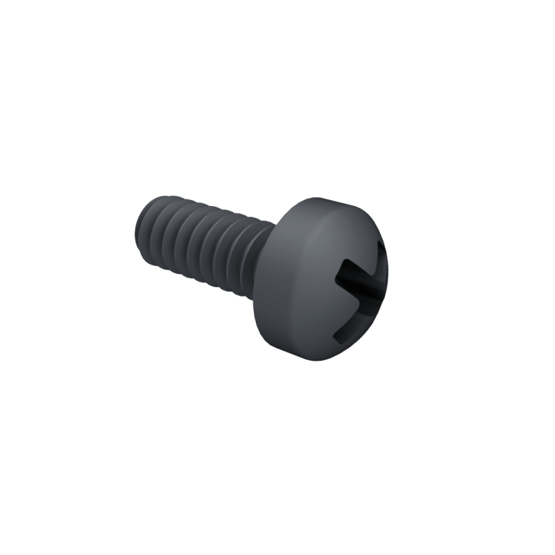 Cross Pan Head Screw 1.6*4mm Black
