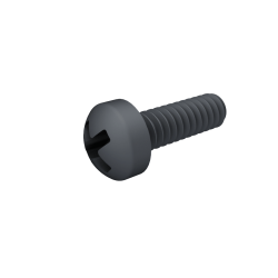 Cross Pan Head Screw 1.6*5mm Black