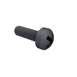 Cross Pan Head Screw 1.6*5mm Black