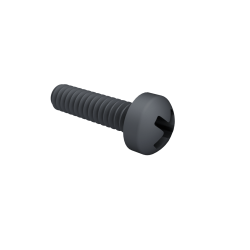 Cross Pan Head Screw 1.6*6mm Black